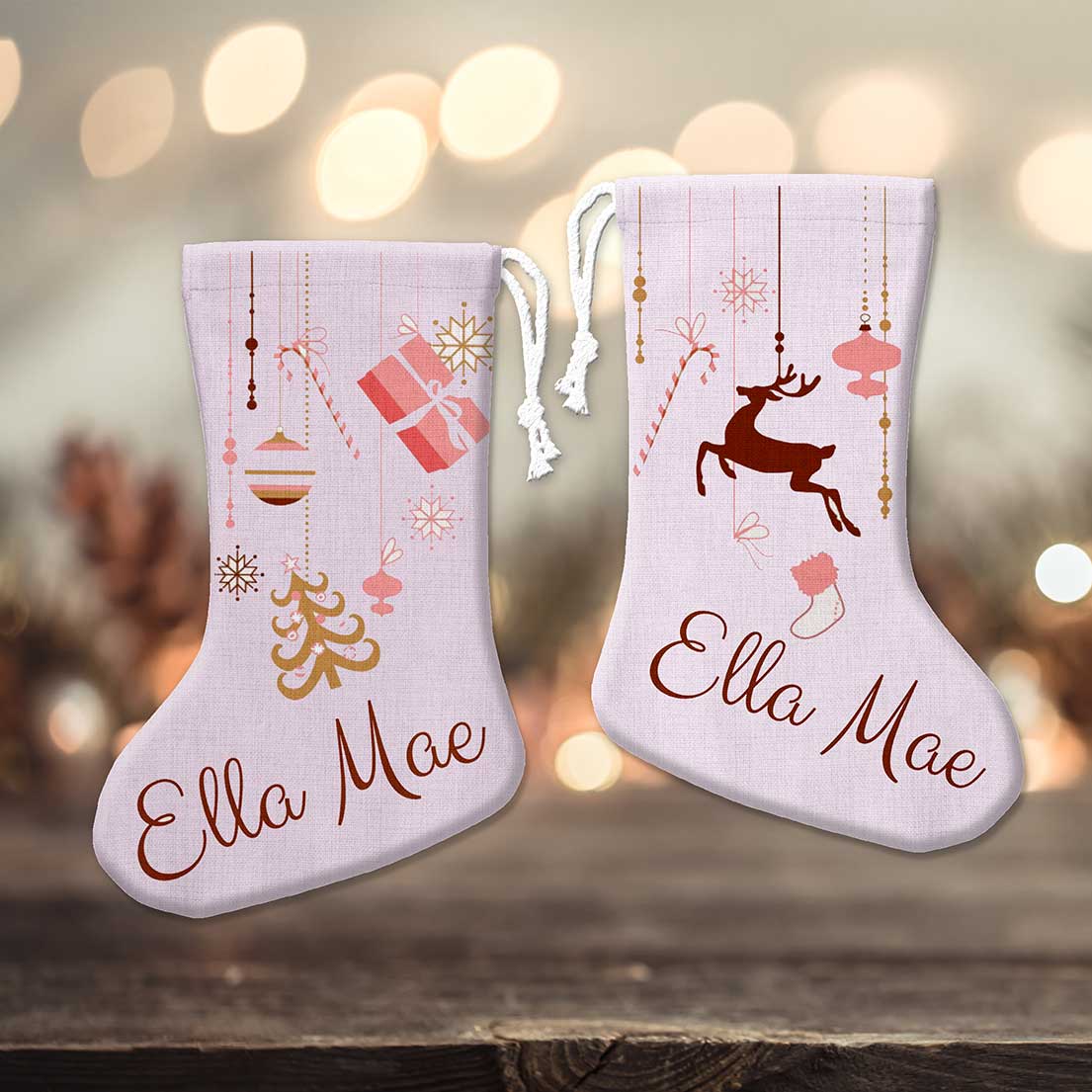 Baby Pink Personalised Stocking